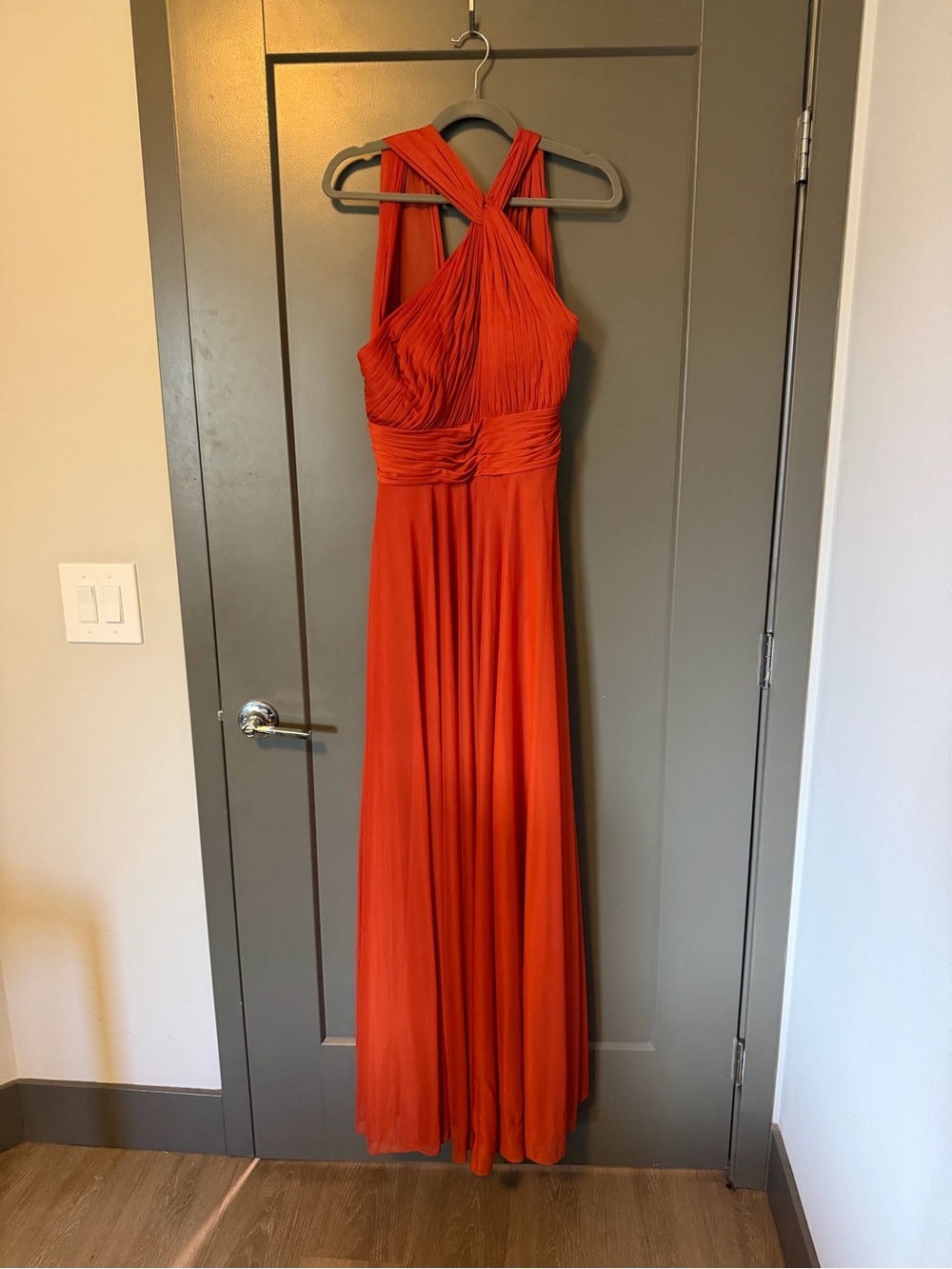 Azazie Charlize Halter Dress - Paprika - Picture 2 of 3